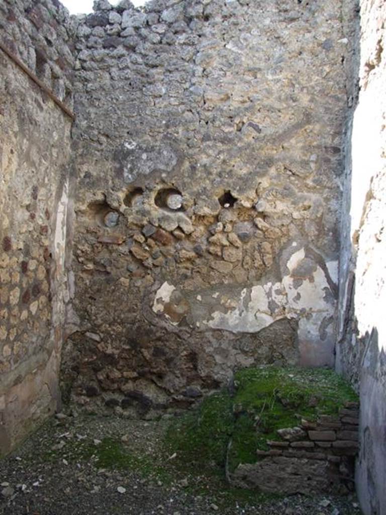 VI.14.20  Pompeii.  March 2009.  Room 14  West wall with steps to upper floor.