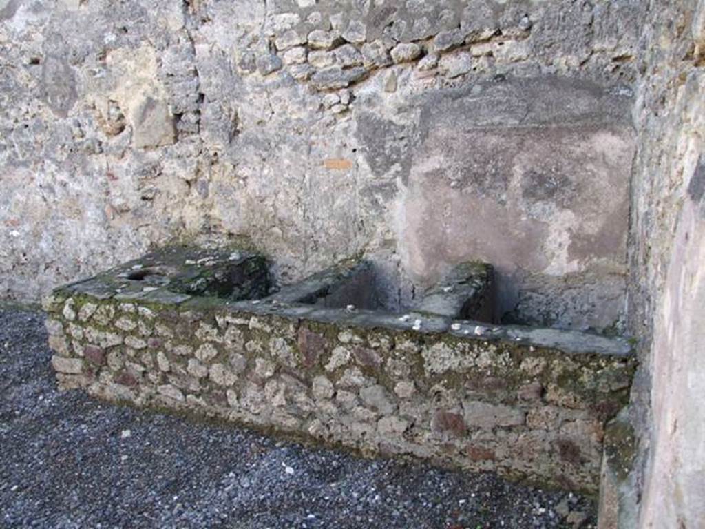 VI.14.21 Pompeii. December 2007. Looking south to vats in south-west corner.