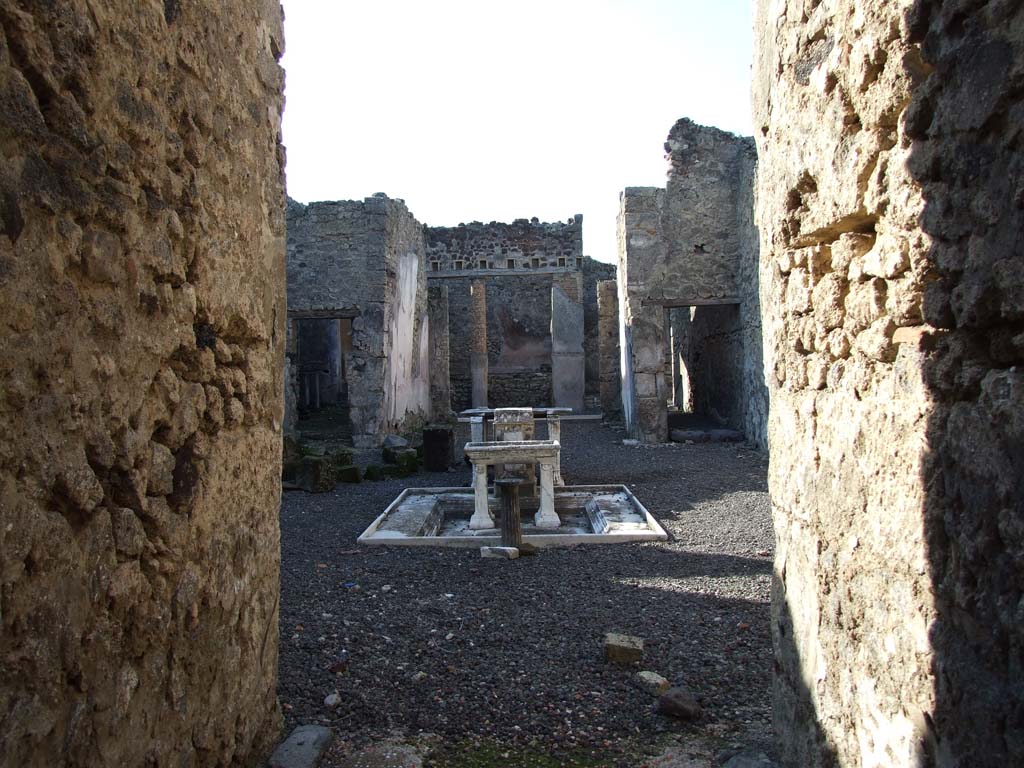 VI.14.22 Pompeii. December 2007. Room 1, atrium from entrance corridor.