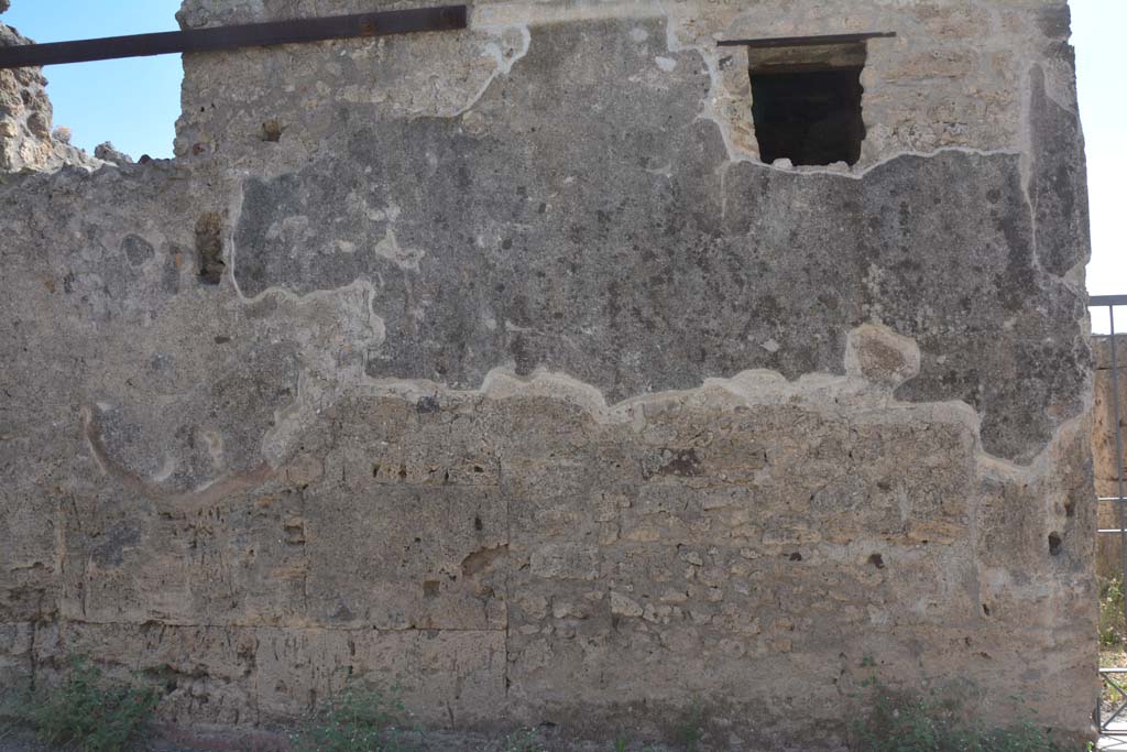 VI.14.38 Pompeii. July 2017. Detail from north side of entrance doorway.
Foto Annette Haug, ERC Grant 681269 DÉCOR.
