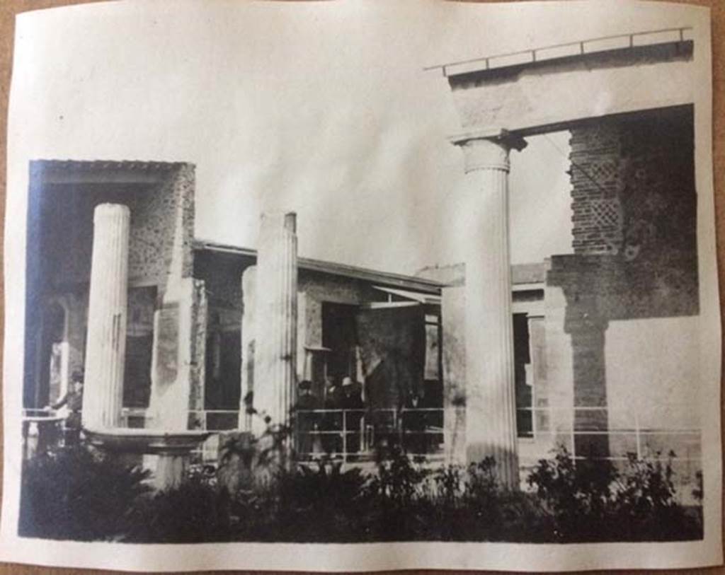 VI.15.1 Pompeii. August 27, 1904, by Cryan family. Looking north-east across peristyle towards north side of atrium.  Photo courtesy of Rick Bauer.
