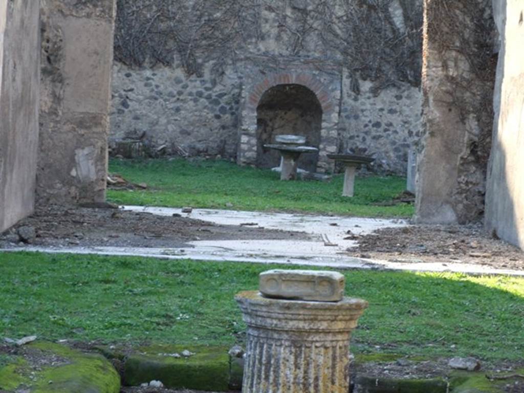 VI.15.5 Pompeii. December 2007. Looking west across atrium through tablinum.