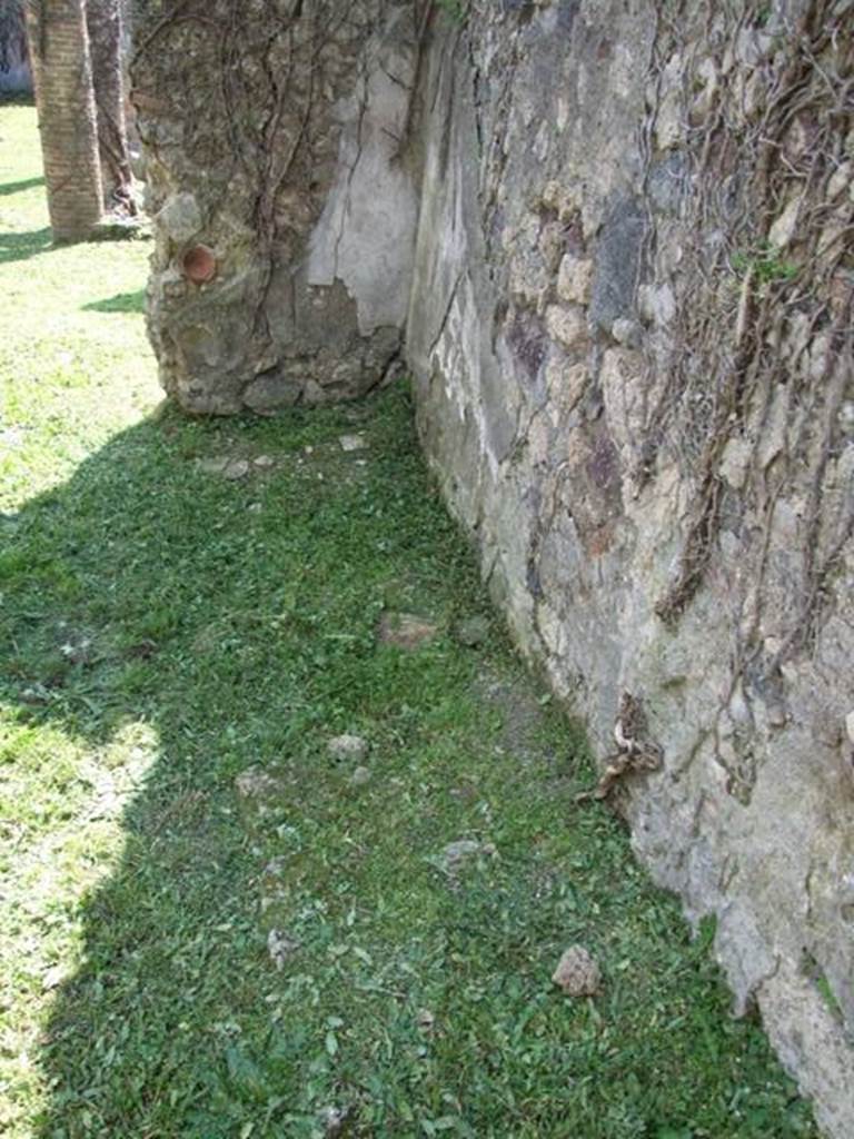 VI.15.5 Pompeii.  March 2009. Room 15.  Site of staircase against west wall.   Looking south.