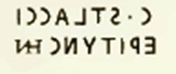 VI.15.5 Pompeii. Facsimile of bronze seal found in the cubiculum naming C. Stlacci Epitynchan(i).
See Notizie degli Scavi di Antichità, 1896, (p.228)
According to the Epigraphic Database Roma this was found on the 24th of May 1896 and reads
C(ai) Stlacci
Epitynchani.

