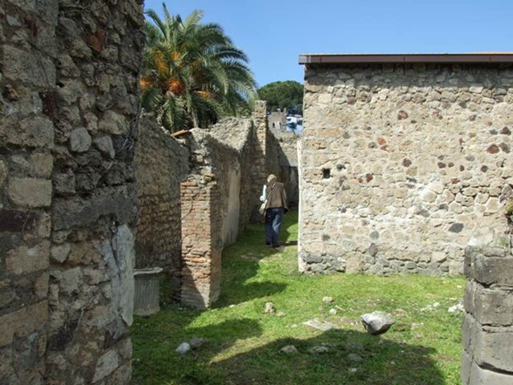 VI.15.6 Pompeii. March 2009.  Looking north from Exedra, Room 8.