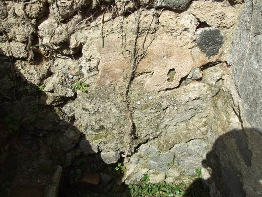 VI.15.6 Pompeii. March 2009.Room 14. North wall of Latrine.