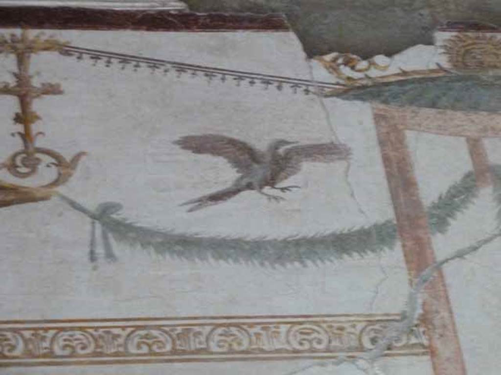 VI.15.8 Pompeii. May 2010. Painted detail from oecus.