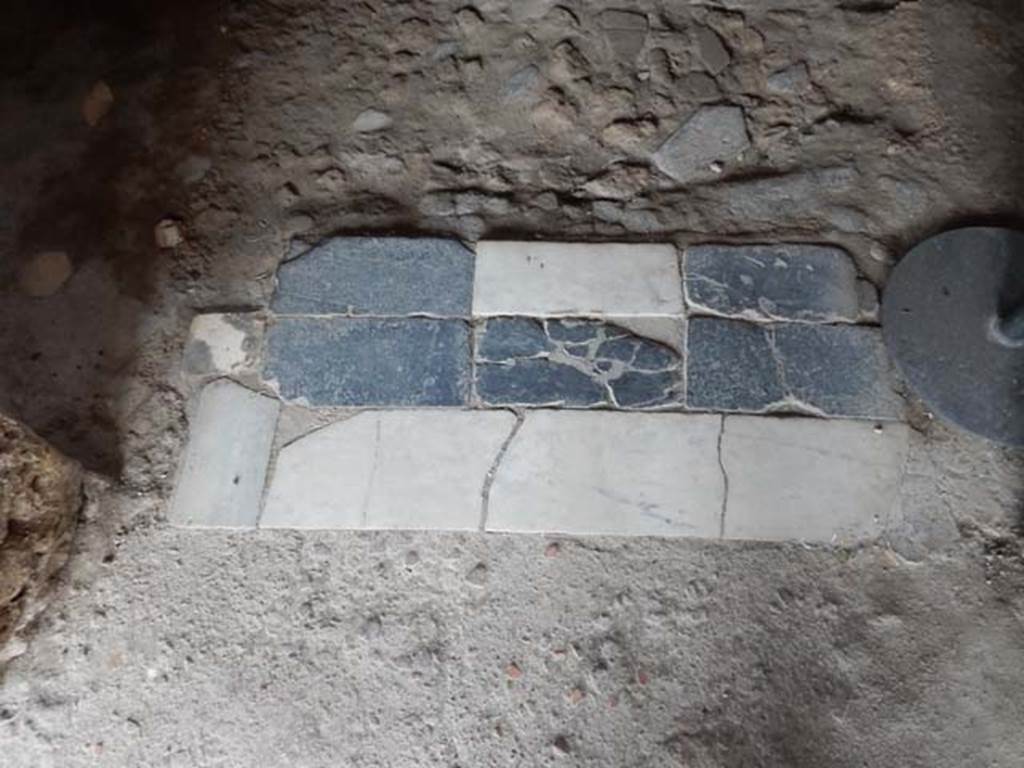 VI.16.7 Pompeii. May 2016. Room N, threshold of doorway. Photo courtesy of Buzz Ferebee.