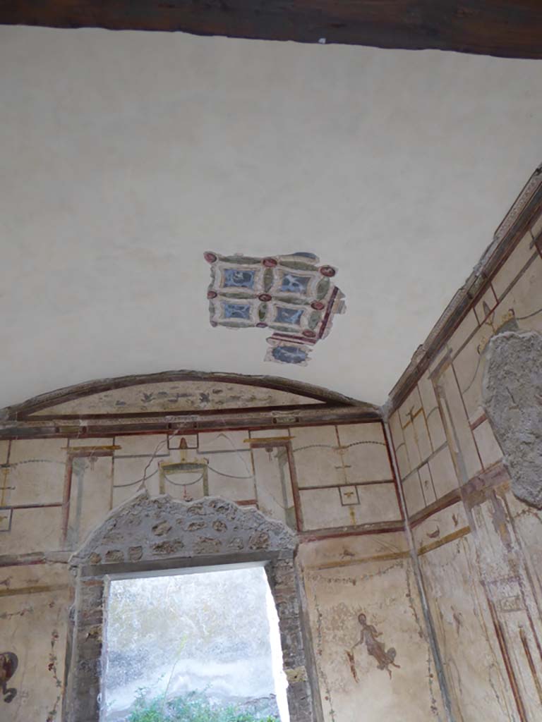 VI.16.7 Pompeii. September 2015. Room Q, ceiling towards west end of room. 
Foto Annette Haug, ERC Grant 681269 DÉCOR.

