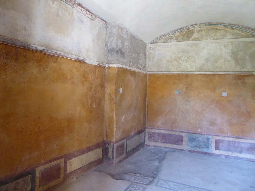 VI.16.7 Pompeii. September 2015. Cubiculum I, looking north along west wall. 
Foto Annette Haug, ERC Grant 681269 DÉCOR.
