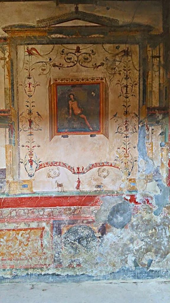 VI.16.15 Pompeii. 2015/2016. 
Tablinum D, west wall. Photo courtesy of Giuseppe Ciaramella.
