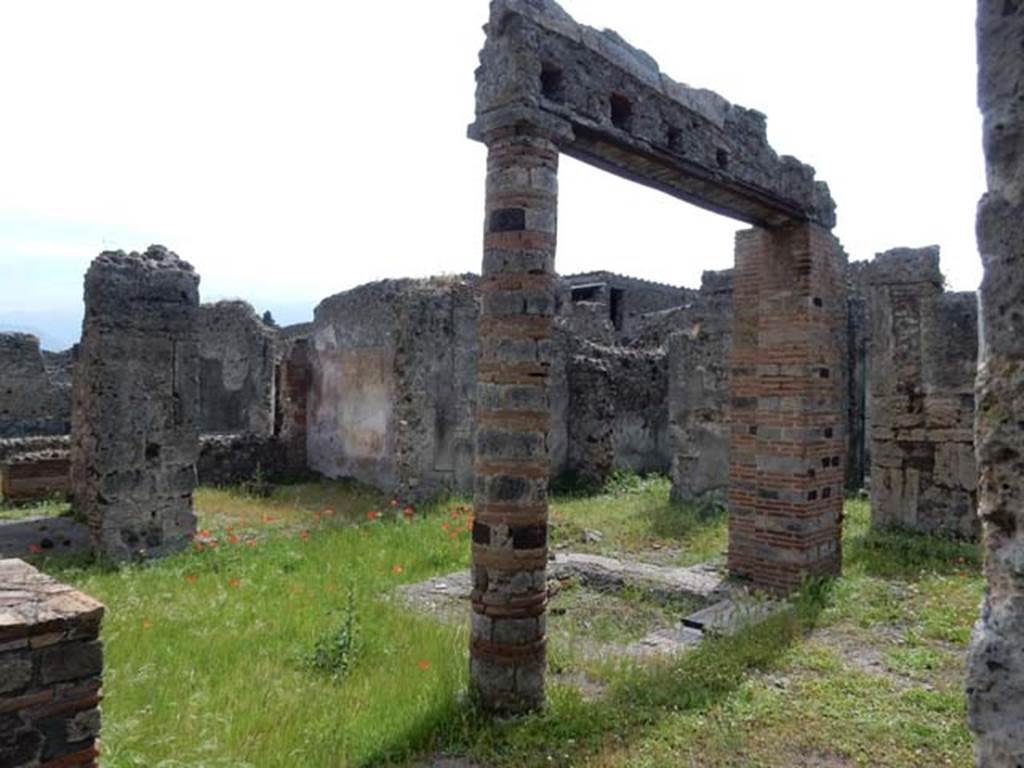 VI.16.19 Pompeii. May 2015. Looking south-west across atrium of VI.16.26/27. 
Photo courtesy of Buzz Ferebee.
