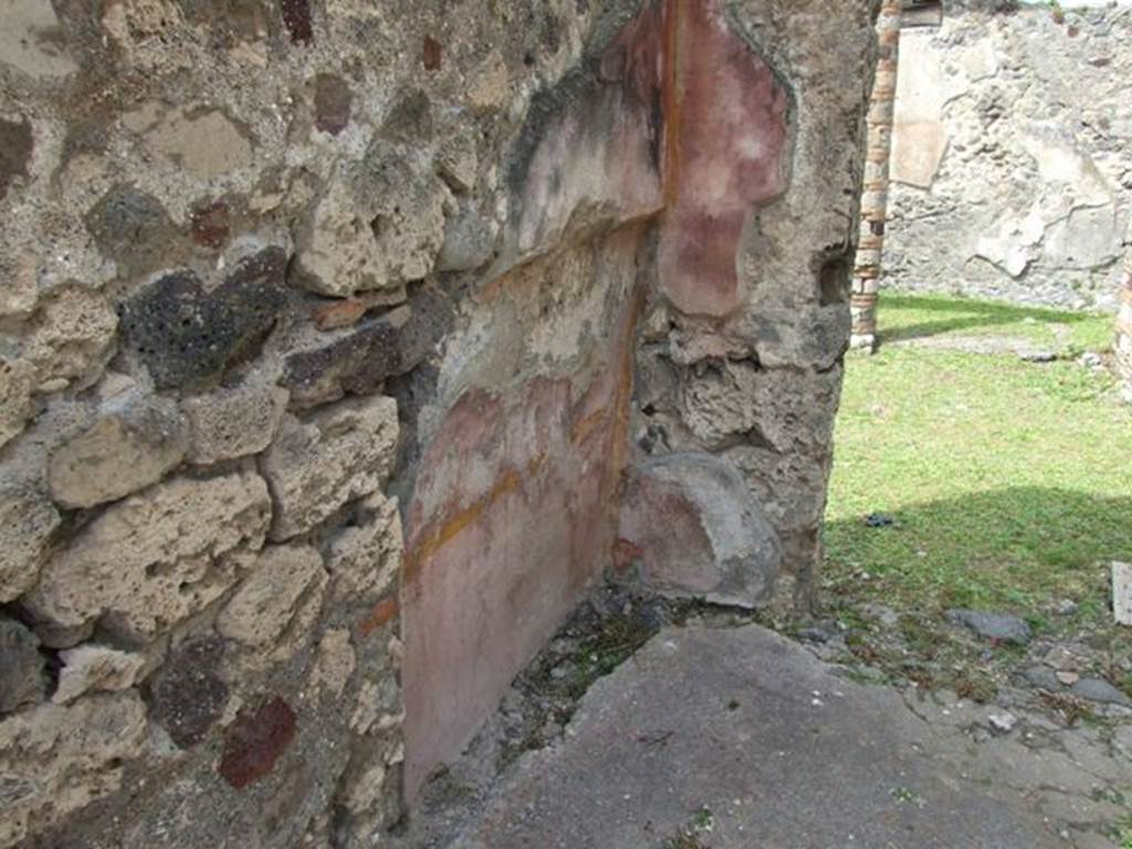 VI.16.27 Pompeii. March 2009. Room K, looking north along west wall with recess.