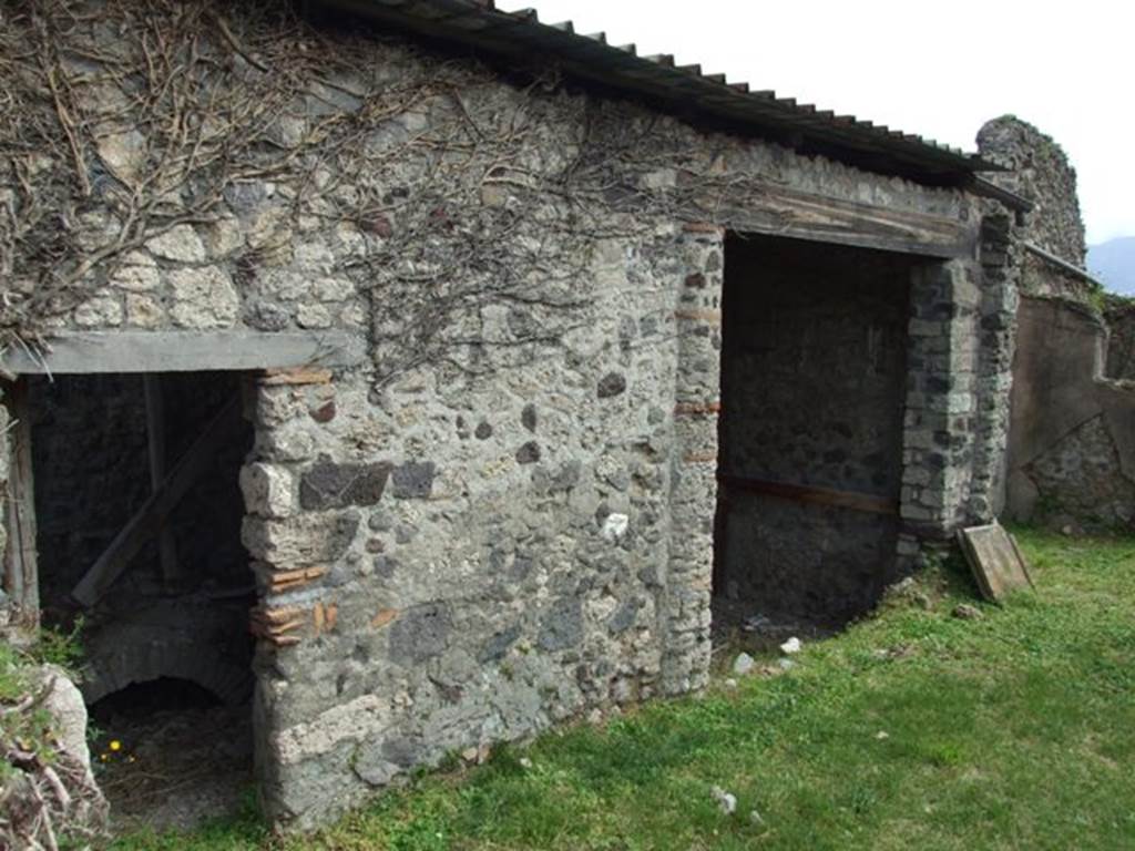 VI.16.29 Pompeii. March 2009. Doorways to rooms J and K on east side of room I.