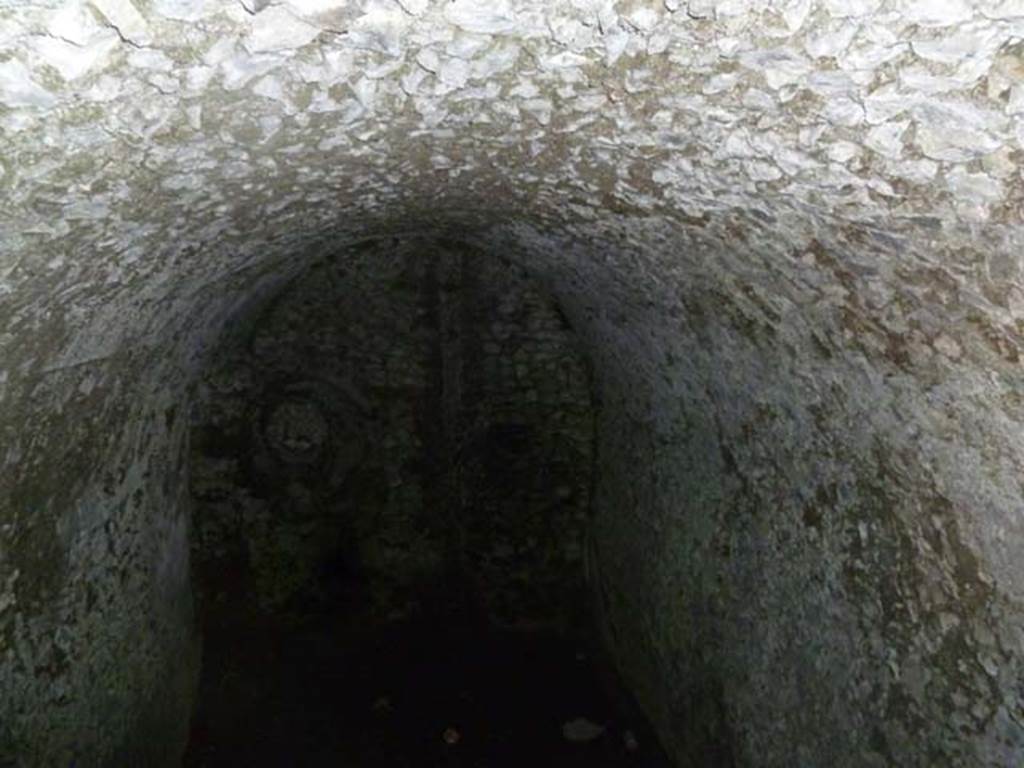 VI.17.12 Pompeii. May 2011. Looking west into cellar on north side of steps at VI.17.12. Photo courtesy of Michael Binns.