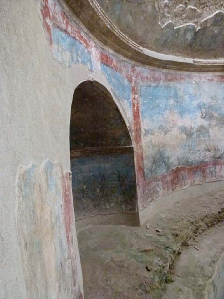 VII.1.8 Pompeii. June 2012. Arched recess on west side of frigidarium 4. Photo courtesy of Michael Binns.