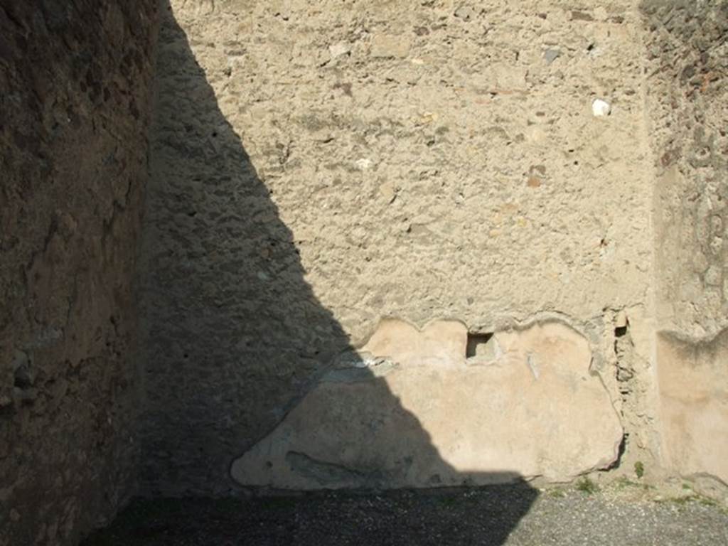 VII.1.11 Pompeii. December 2007. North wall with niche.
