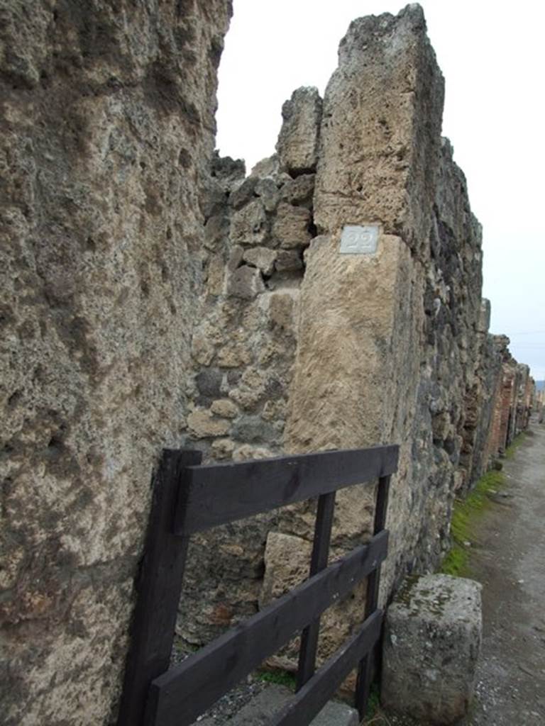 VII.1.22 Pompeii. December 2007. Entrance on Via Stabiana, looking north.