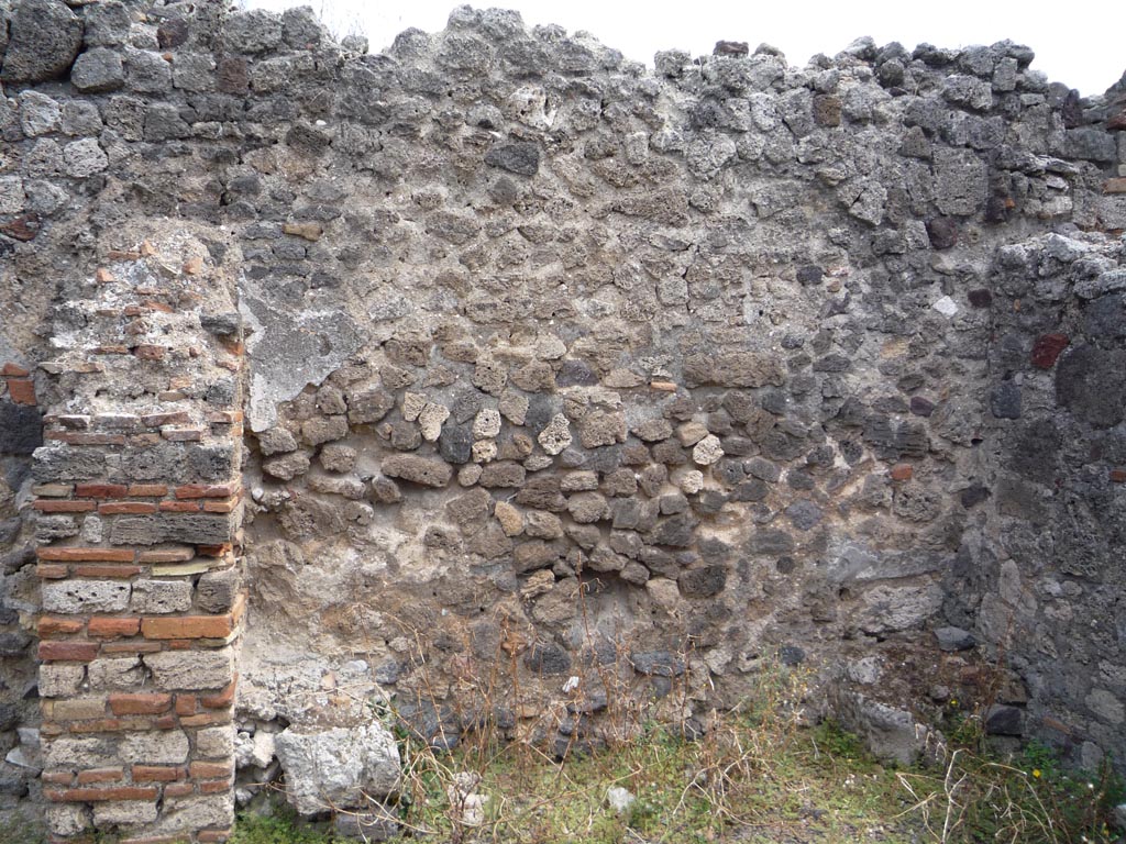 VII.1.36 Pompeii. October 2009. Looking towards south end of east wall. Photo courtesy of Jared Benton.