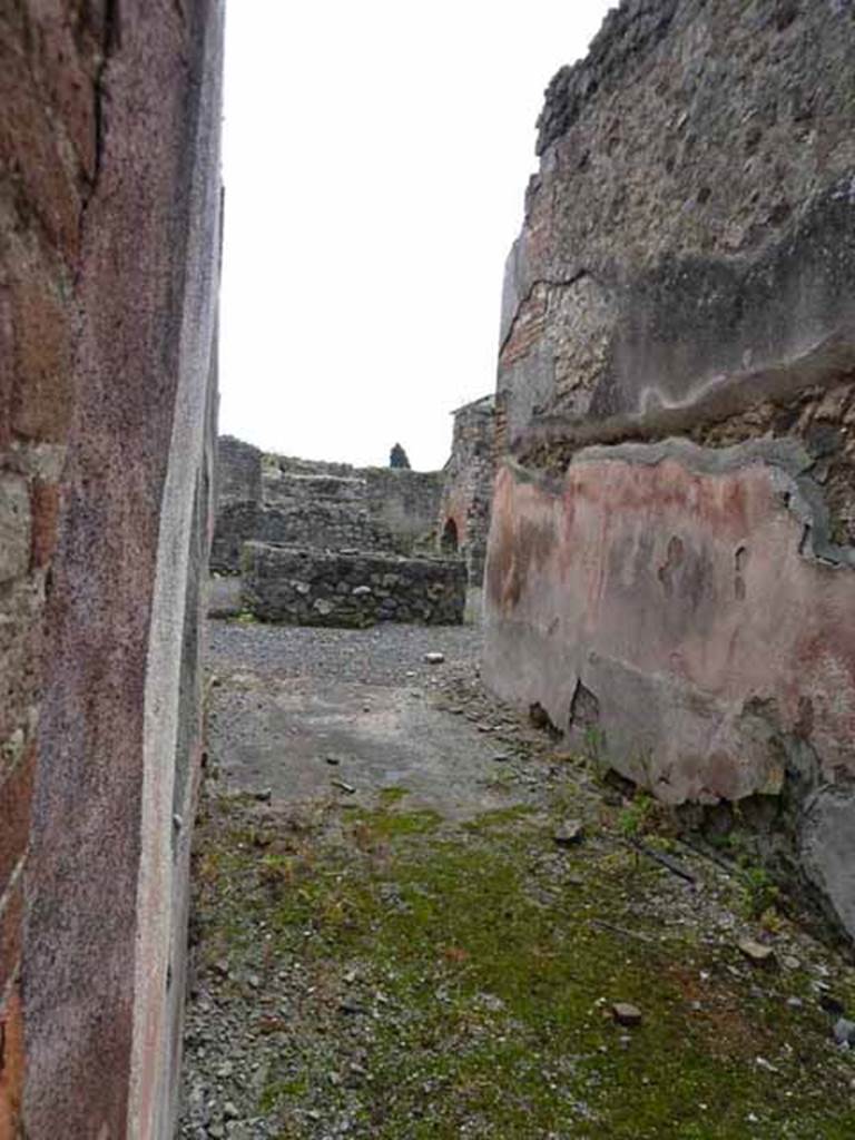 VII.1.36 Pompeii. May 2010. Looking south along west side of entrance corridor.