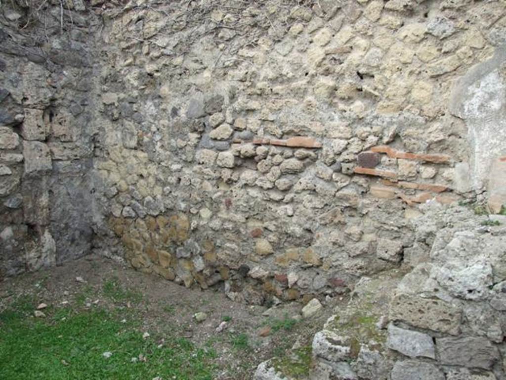 VII.2.12 Pompeii.  Shop.  December 2007.  North wall with staircase.