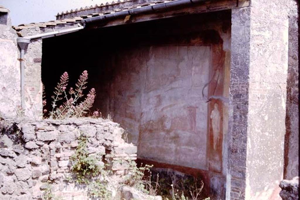 VII.2.25 Pompeii. 1964. Viridarium, large animal painting from west end of south wall.  Photo by Stanley A. Jashemski.
Source: The Wilhelmina and Stanley A. Jashemski archive in the University of Maryland Library, Special Collections (See collection page) and made available under the Creative Commons Attribution-Non Commercial License v.4. See Licence and use details.
J64f0886
