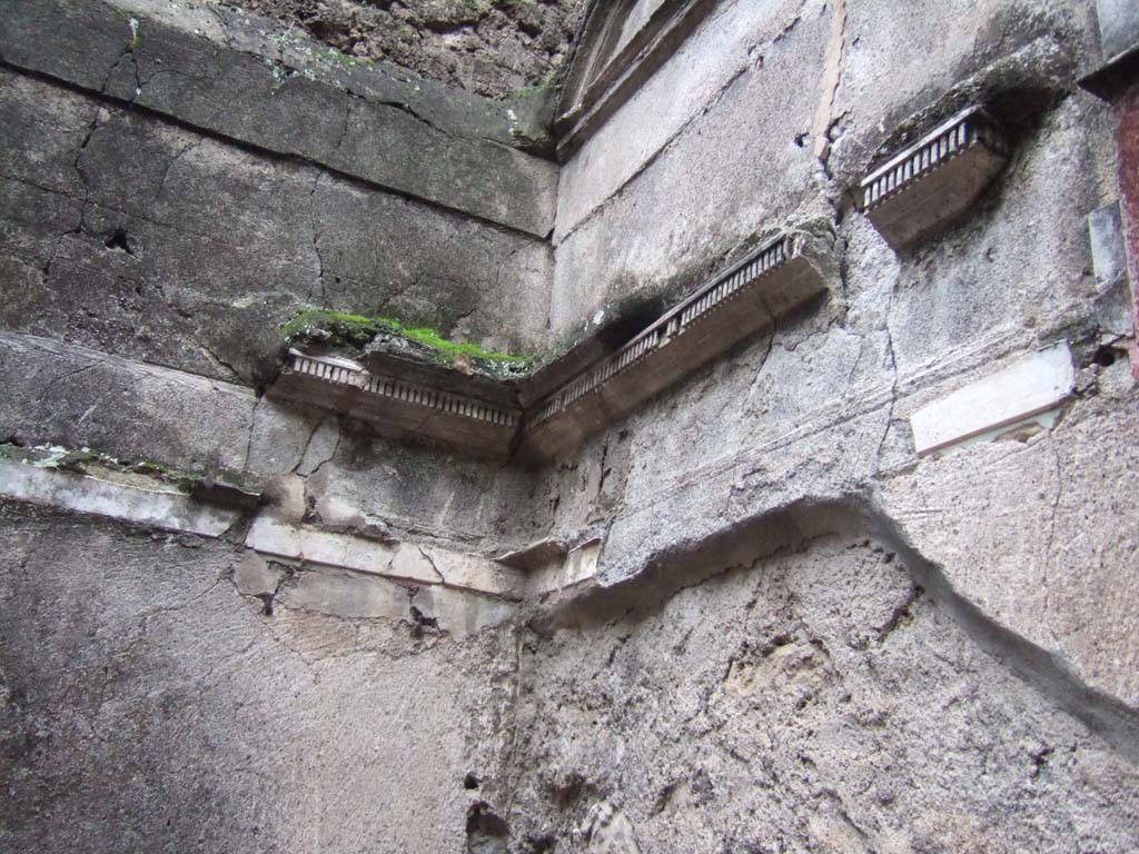 VII.2.51 Pompeii. December 2005. Room in south-west corner of atrium with painted plaster.