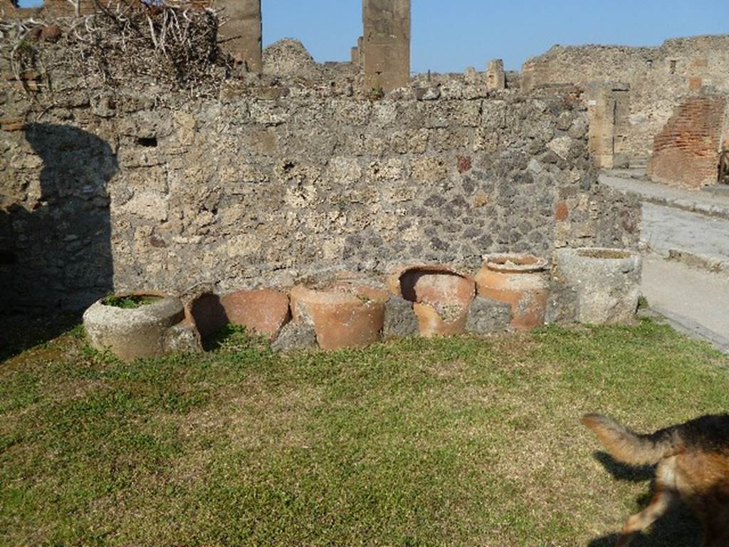 VII.3.3 Pompeii. July 2010. West wall. Photo courtesy of Michael Binns.