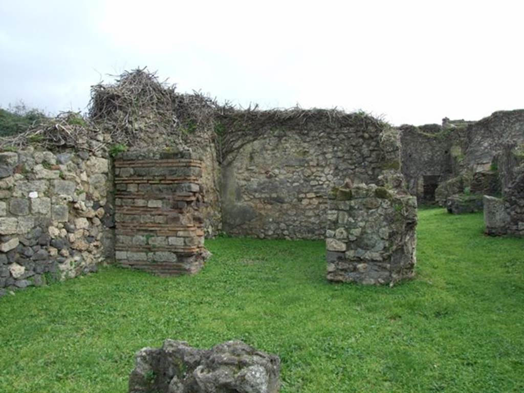 VII.3.4 Pompeii. March 2009. Looking south across shop towards rear room.