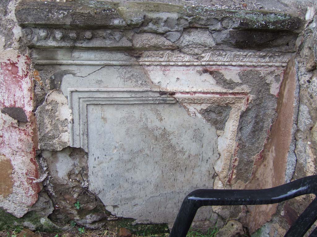 VII.3.13 Pompeii. December 2005. Base of double lararium.