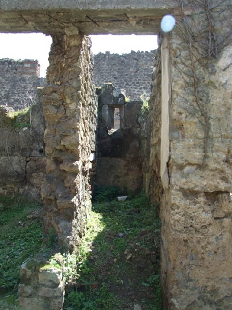 VII.3.29 Pompeii.  March 2009.  Doorway to Room 16.  Stairs to upper floor.