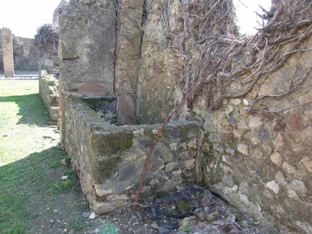 VII.4.29 Pompeii.  March 2009.  Tub or basin on west side of corridor.