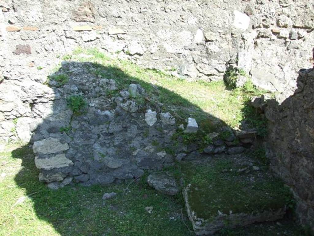 VII.4.57. Pompeii.  March 2009.  Room 3.  Kitchen? Stairs to upper floor.