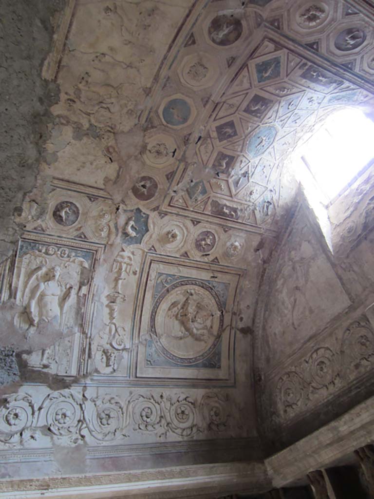 VII.5.24 Pompeii. March 2012. 
Ceiling plaster stucco in south-east corner of tepidarium. Photo courtesy of Marina Fuxa.
