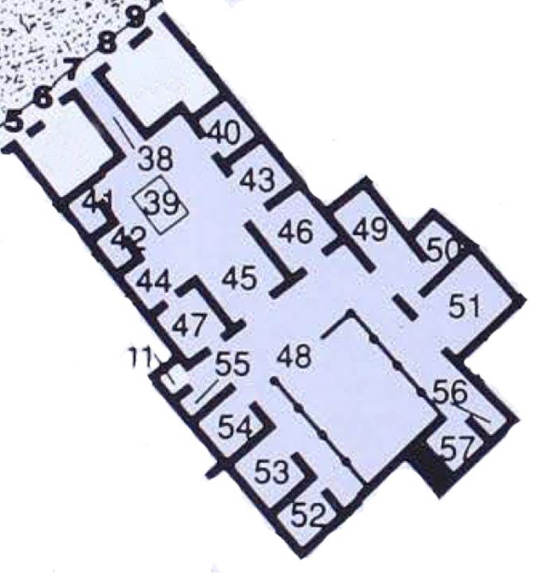 VII.6.7 Pompeii. Plan based on PPM.
See Carratelli, G. P., 1990-2003. Pompei: Pitture e Mosaici: Vol. VII. Roma: Istituto della enciclopedia italiana, p. 176.
