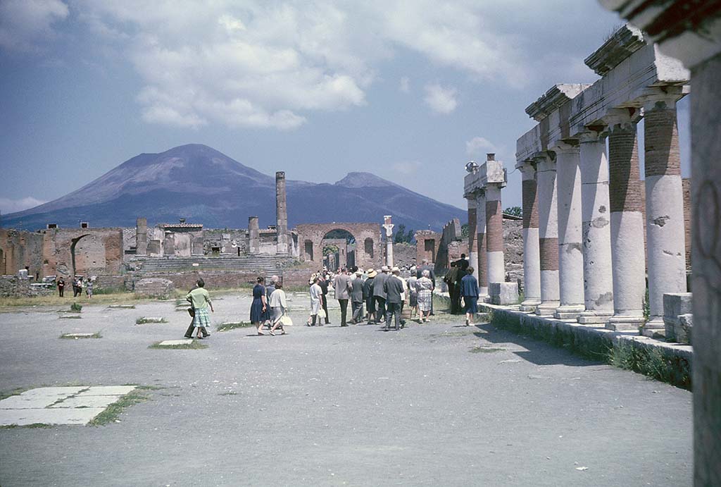 VII.8 Pompeii. June 1962. Looking north from the east side of the Forum. Photo courtesy of Rick Bauer.