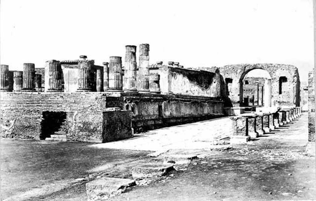 VII.8 Pompeii Forum. 1875. Looking north along the east side. Photo courtesy of Rick Bauer.