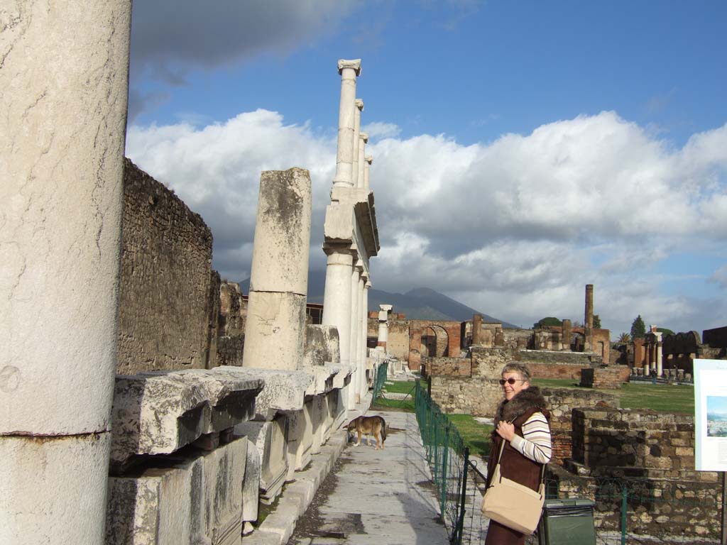 VII.8 Pompeii Forum. December 2005. Looking north along the west side. 