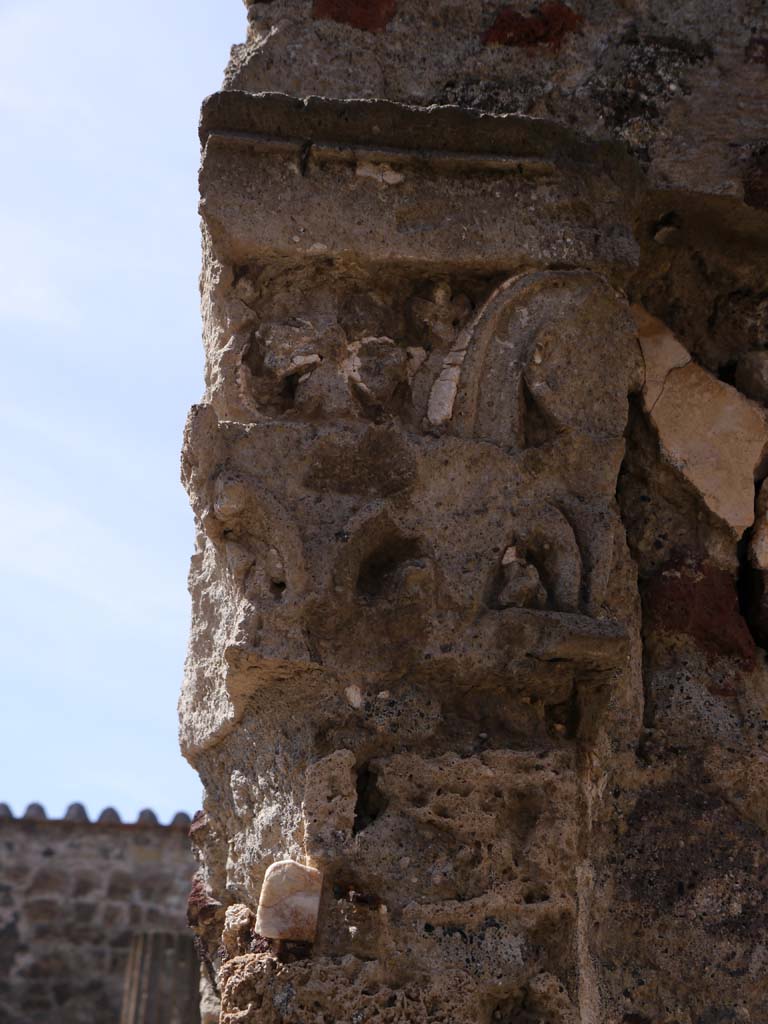 VII.8.01 Pompeii. September 2018. Detail from south end of west wall.
Foto Anne Kleineberg, ERC Grant 681269 DÉCOR.
