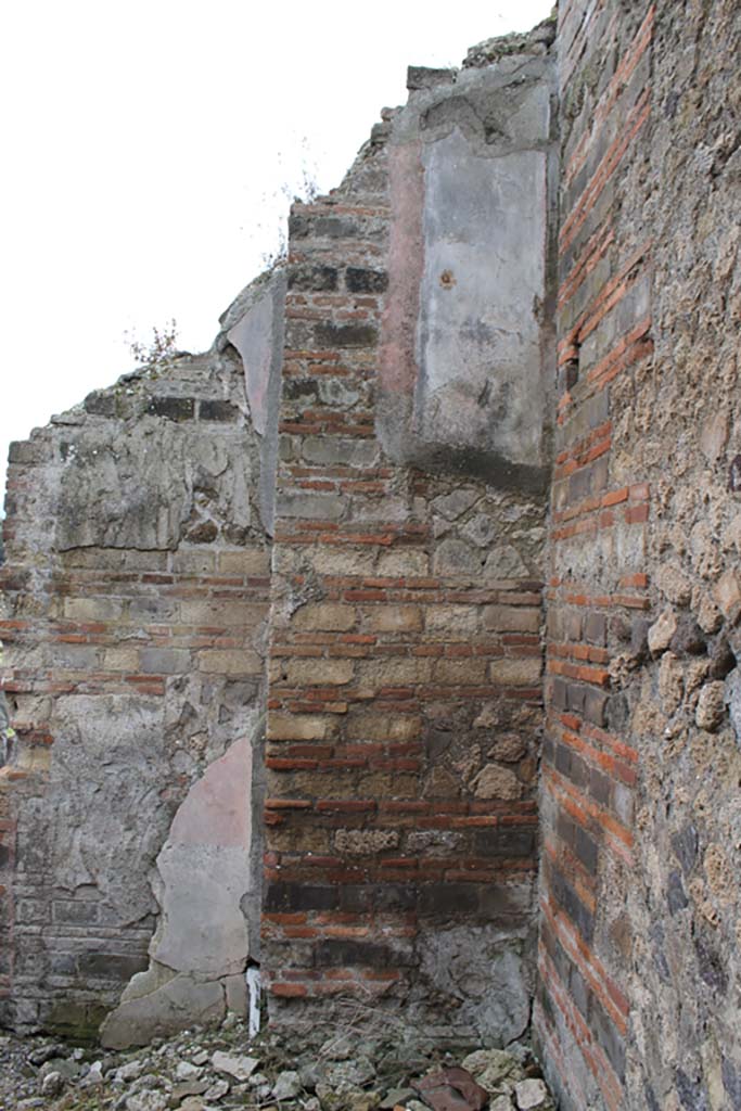 VII.9.1 Pompeii. March 2014. Detail from south wall in south-west corner of north corridor 12.
Foto Annette Haug, ERC Grant 681269 DÉCOR.
