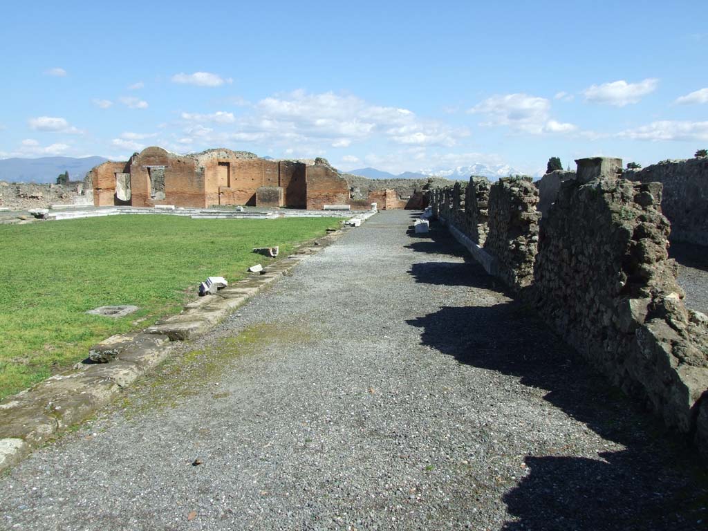 VII.9.1 Pompeii. March 2009. Looking east along south colonnade 9.