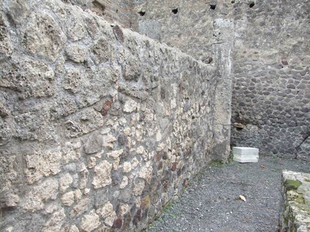 VII.9.22 Pompeii. December 2007. East wall, looking south.