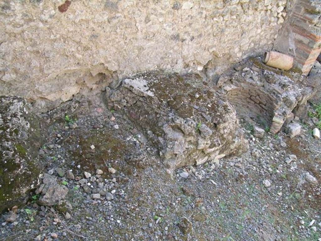 VII.9.44 Pompeii. June 2005. Looking towards west wall with remains of two boilers or furnaces. Photo courtesy of Nicolas Monteix.

