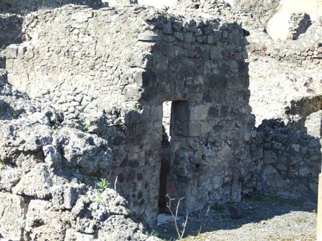 VII.9.60 Pompeii. March 2009. Doorway to Room on west side of peristyle.