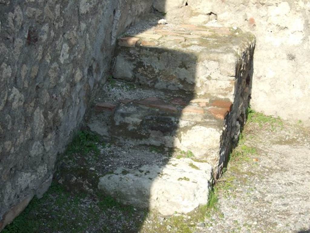 VII.13.6 Pompeii. December 2007. Steps to upper floor in north-west corner.