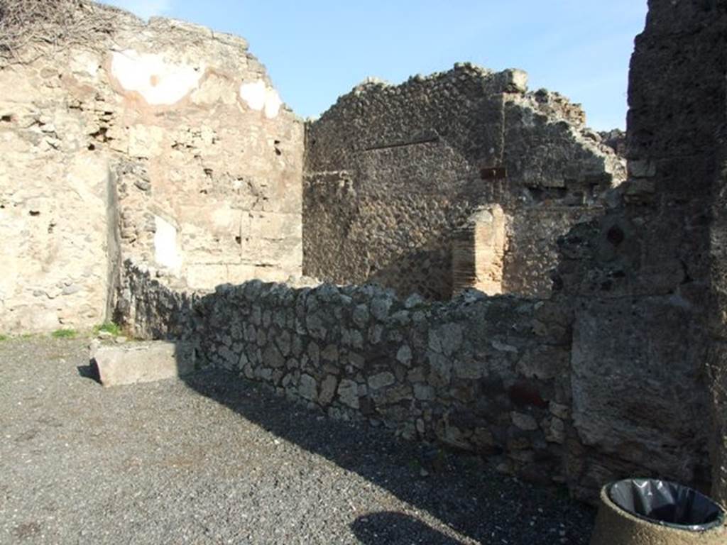 VII.14.2 Pompeii. December 2007. East wall of shop.