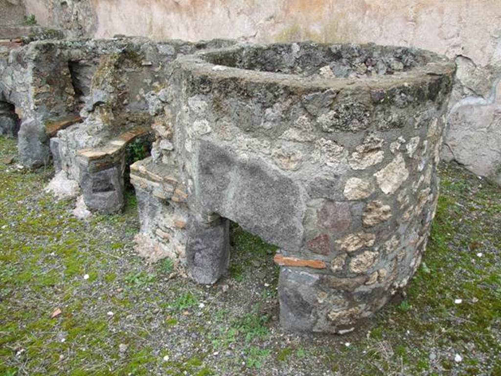 VII.14.5 Pompeii.  March 2009. Room 23.  Vats near the north wall.