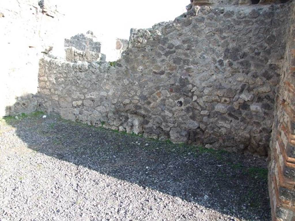 VII.14.6 Pompeii. December 2007. East wall of rear room.