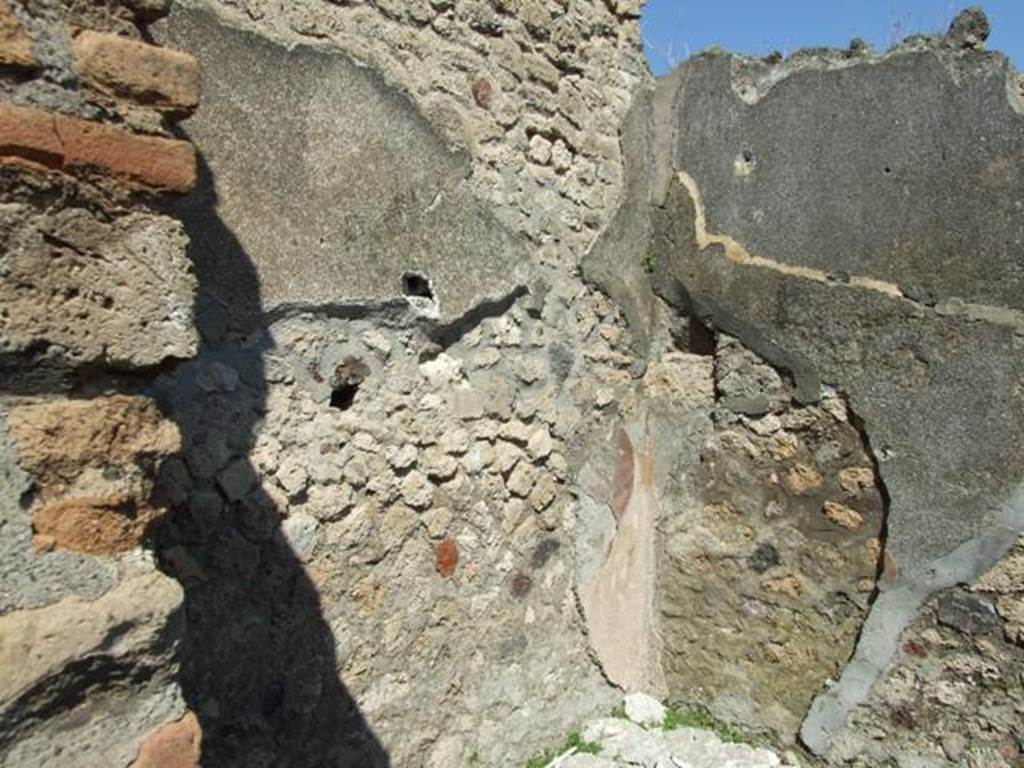 VII.14.9 Pompeii. March 2009. Room 18, north wall and north-west corner of cubiculum.