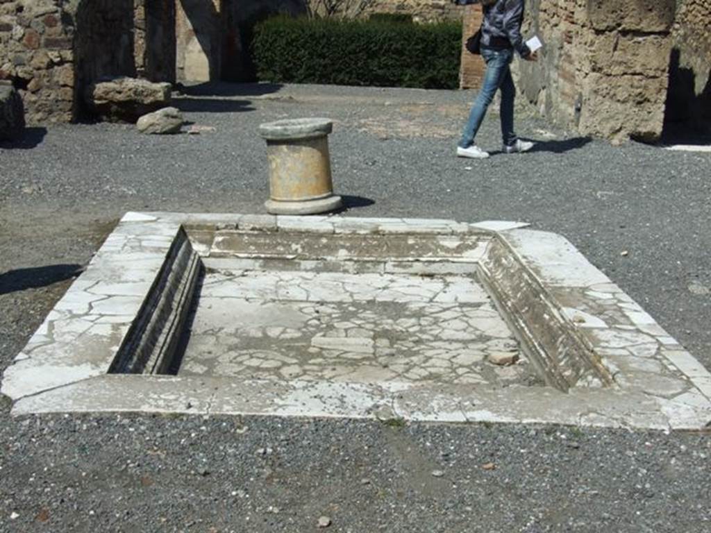 VII.14.9 Pompeii. March 2009. Room 1, looking north across impluvium.   